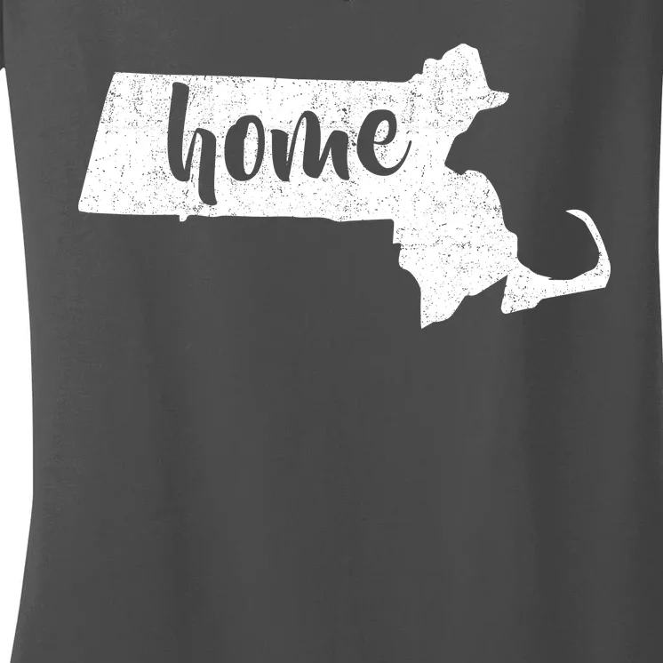 Massachusetts Home State Women's V-Neck T-Shirt