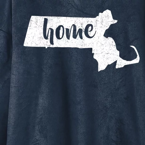 Massachusetts Home State Hooded Wearable Blanket