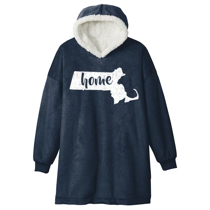 Massachusetts Home State Hooded Wearable Blanket