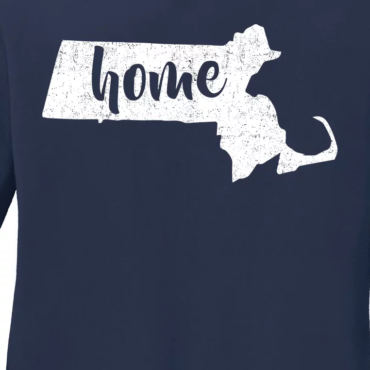 Massachusetts Home State Ladies Long Sleeve Shirt