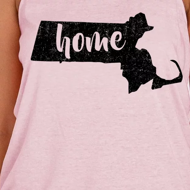 Massachusetts Home State Women's Knotted Racerback Tank