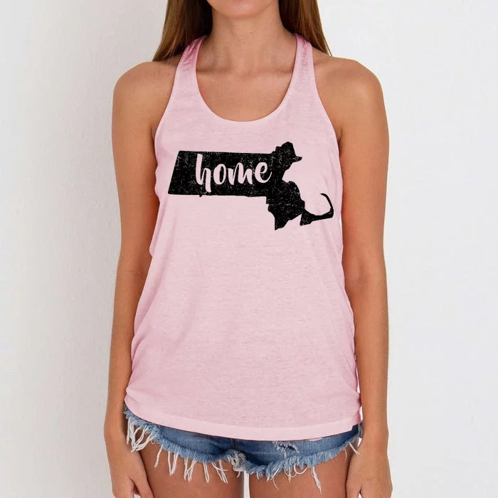 Massachusetts Home State Women's Knotted Racerback Tank