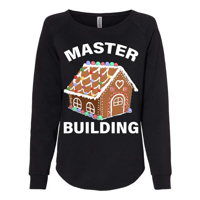 Master Builder Gingerbread House Funny Christmas Womens California Wash Sweatshirt