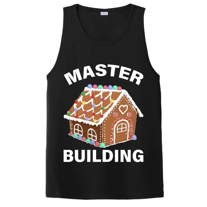 Master Builder Gingerbread House Funny Christmas Performance Tank