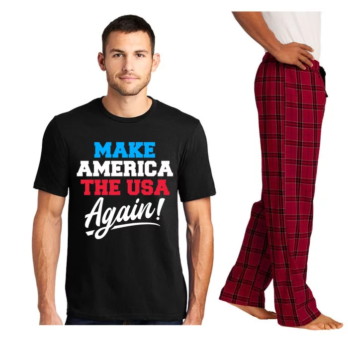 Make America The Usa Again Usa Patriotic Political Statet Cool Gift Pajama Set