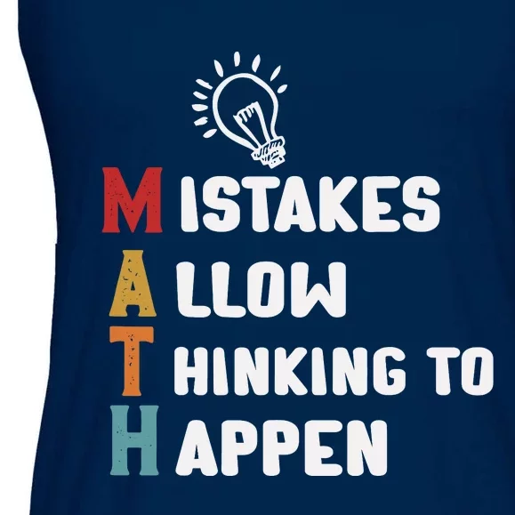 Mistakes Allow Thinking To Happen School Math Teacher Ladies Essential Flowy Tank