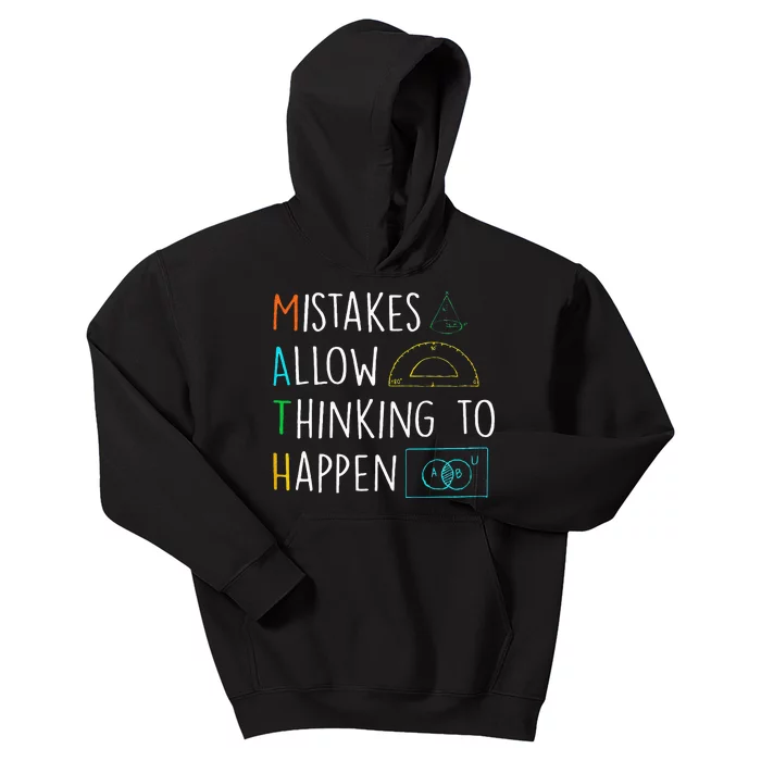 Mistakes Allow Thinking To Happen Funny Math Back To School Kids Hoodie