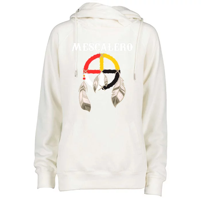 Mescalero Apache Tribe Nation Native Indian Medicine Wheel Womens Funnel Neck Pullover Hood