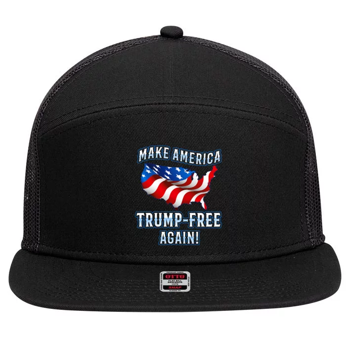 Make America Trump Free Again Democrat Gift 7 Panel Mesh Trucker Snapback Hat