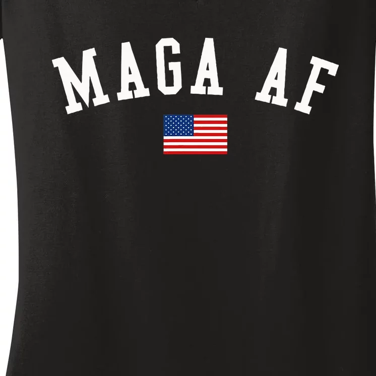 Maga Af Trump 2024 Republican Take America Back Women's V-Neck T-Shirt