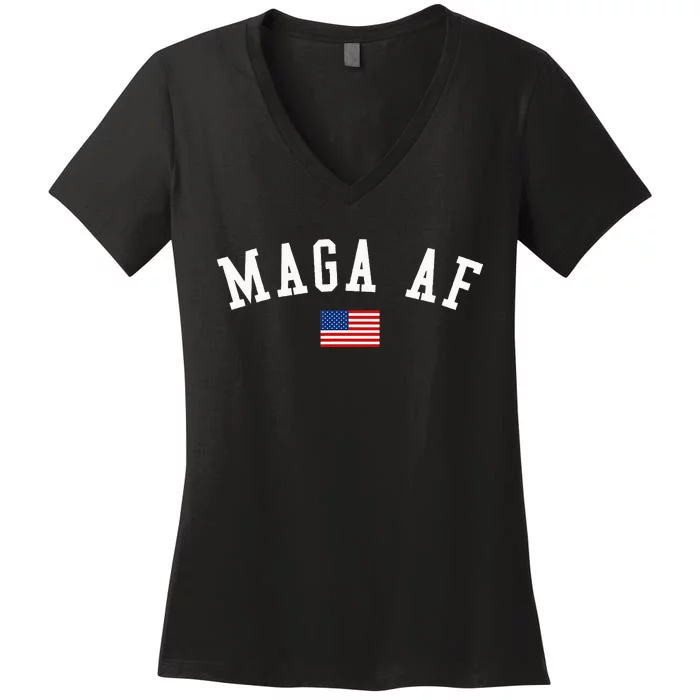 Maga Af Trump 2024 Republican Take America Back Women's V-Neck T-Shirt