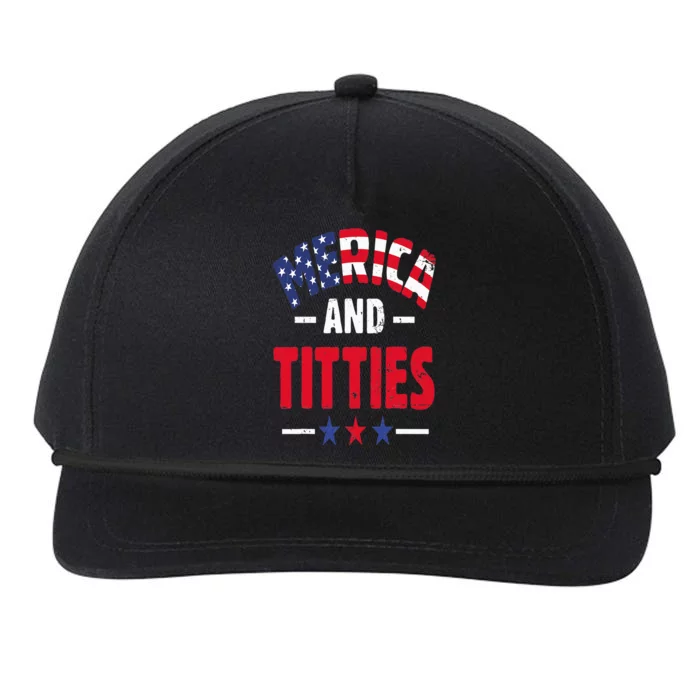 Merica And Titties Snapback Five-Panel Rope Hat