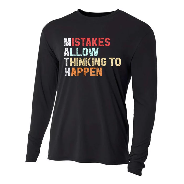 Mistakes Allow Thinking To Happen Math Teacher Math Cooling Performance Long Sleeve Crew