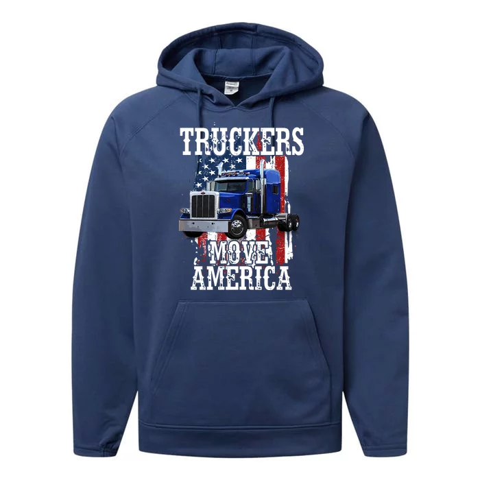 Move America Truckers USA Performance Fleece Hoodie