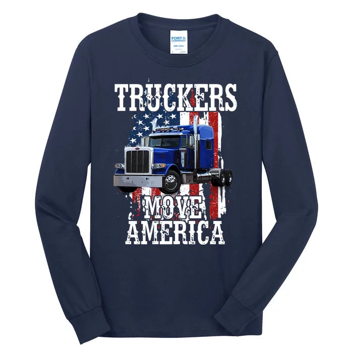 Move America Truckers USA Tall Long Sleeve T-Shirt