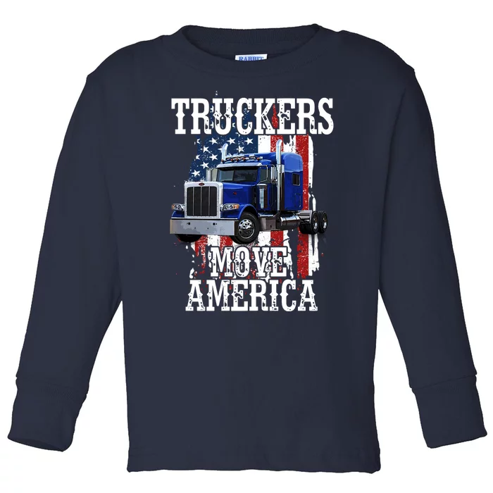 Move America Truckers USA Toddler Long Sleeve Shirt