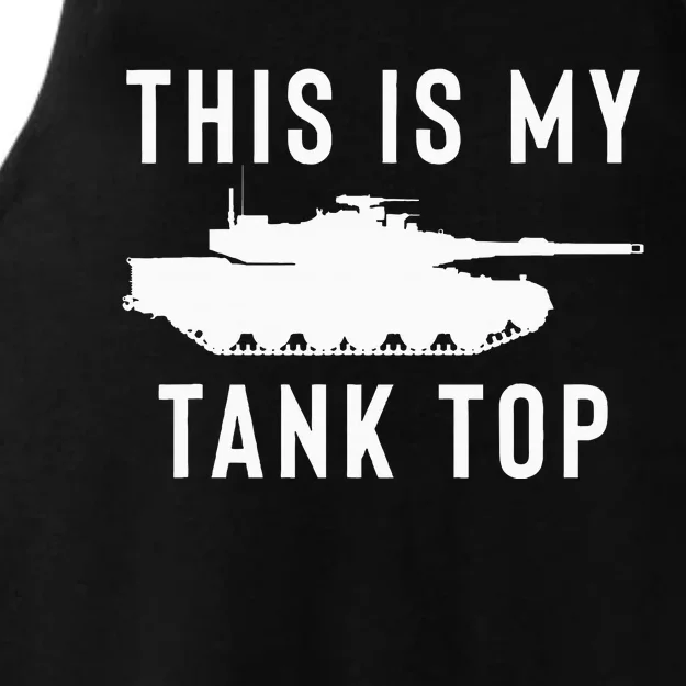 M1 Abrams Tank Funny Sarcastic Military Pun Gift Ladies Tri-Blend Wicking Tank