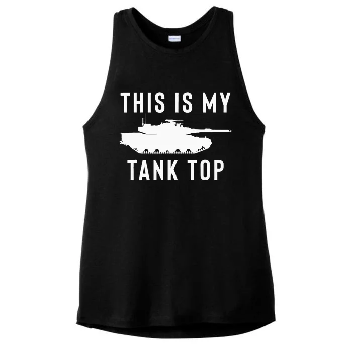 M1 Abrams Tank Funny Sarcastic Military Pun Gift Ladies Tri-Blend Wicking Tank