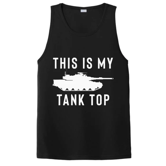 M1 Abrams Tank Funny Sarcastic Military Pun Gift Performance Tank