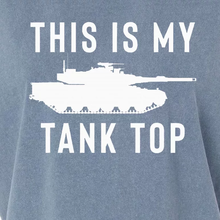 M1 Abrams Tank Funny Sarcastic Military Pun Gift Garment-Dyed Women's Muscle Tee