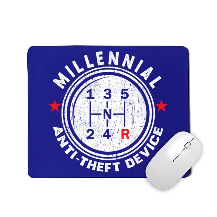 Millennial Anti Theft Device Car Lover Auto Mechanic Gift Mousepad