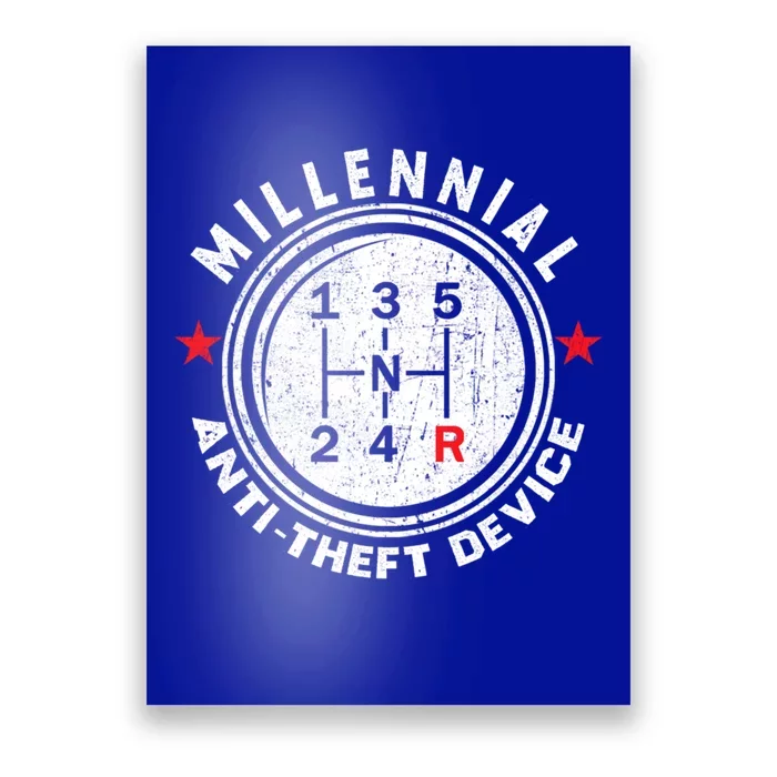 Millennial Anti Theft Device Car Lover Auto Mechanic Gift Poster