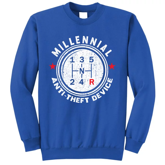 Millennial Anti Theft Device Car Lover Auto Mechanic Gift Tall Sweatshirt