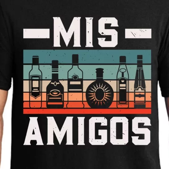 Mis Amigos Tequila Mexican Fiesta Party Cinco De Mayo Funny Gift Pajama Set