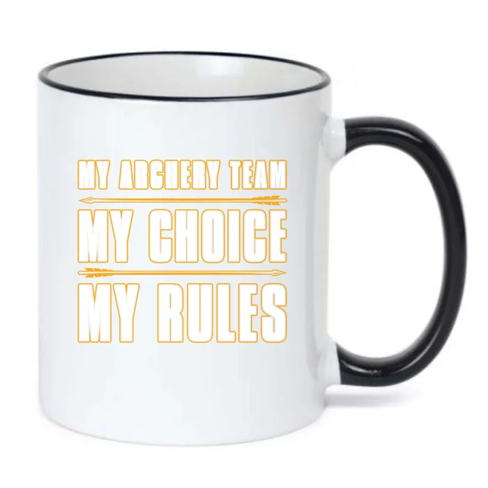 My Archery Team My Choice My Rules Great Gift Bow Archery Coach Gift Black Color Changing Mug