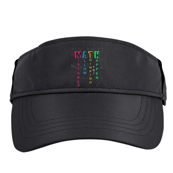 Mistakes Allow Thinking To Happen School Math Teacher Adult Drive Performance Visor