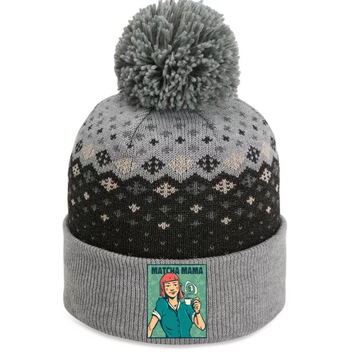 Matcha Mama The Baniff Cuffed Pom Beanie