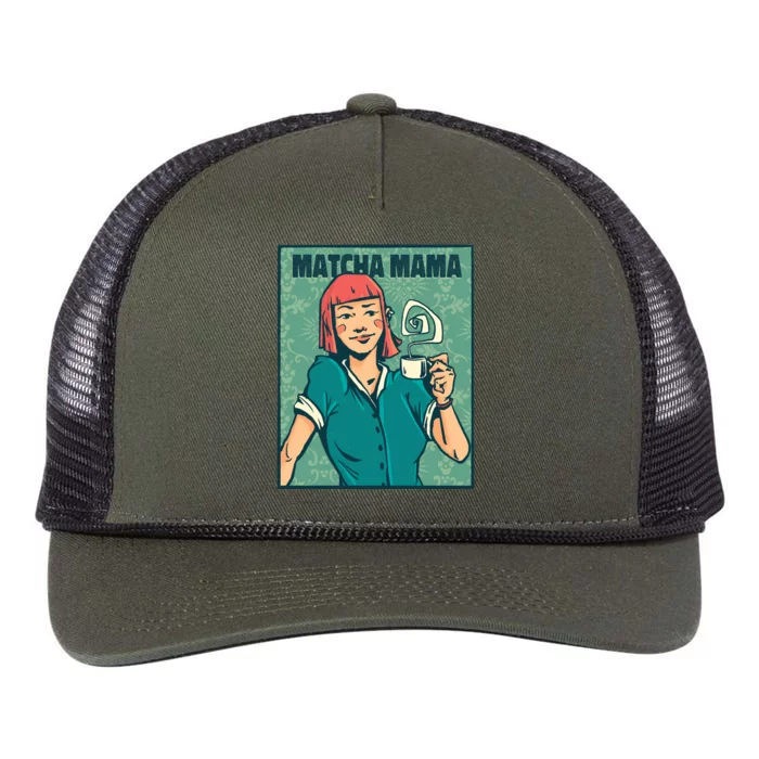 Matcha Mama Retro Rope Trucker Hat Cap