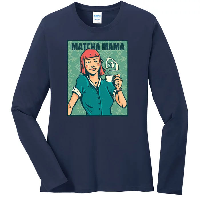 Matcha Mama Ladies Long Sleeve Shirt