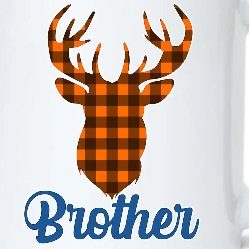 Matching Holiday Family Plaid Reindeer Brother Black Color Changing Mug