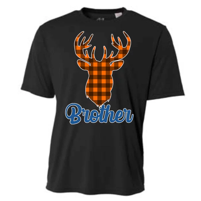 Matching Holiday Family Plaid Reindeer Brother Cooling Performance Crew T-Shirt