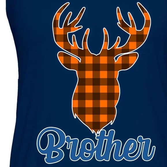 Matching Holiday Family Plaid Reindeer Brother Ladies Essential Flowy Tank