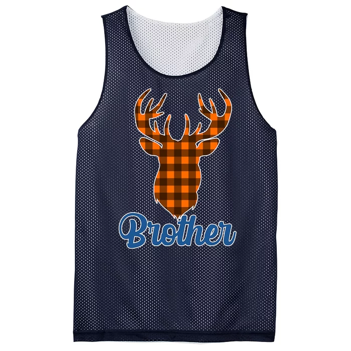 Matching Holiday Family Plaid Reindeer Brother Mesh Reversible Basketball Jersey Tank