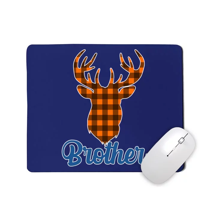 Matching Holiday Family Plaid Reindeer Brother Mousepad