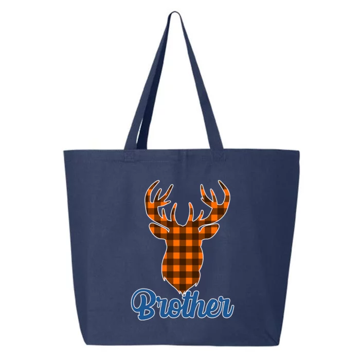 Matching Holiday Family Plaid Reindeer Brother 25L Jumbo Tote