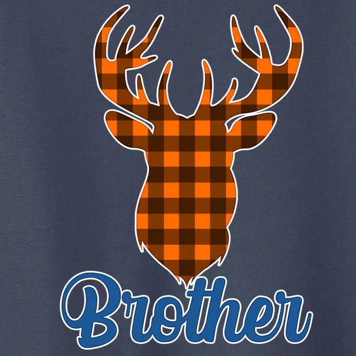 Matching Holiday Family Plaid Reindeer Brother Toddler T-Shirt