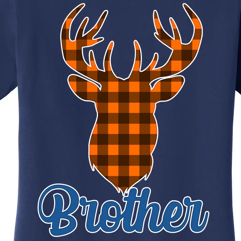 Matching Holiday Family Plaid Reindeer Brother Women's T-Shirt