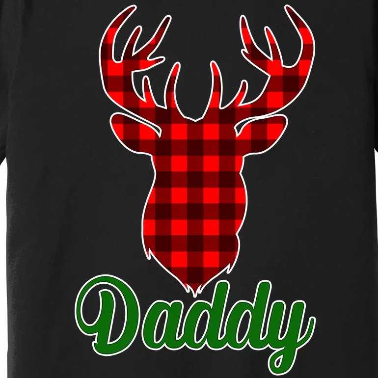 Matching Holiday Family Plaid Reindeer Daddy Premium T-Shirt