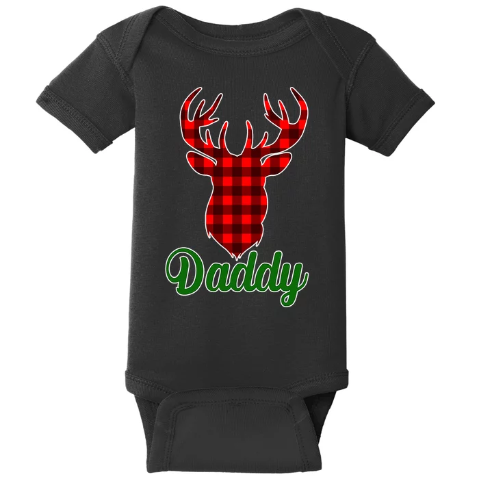 Matching Holiday Family Plaid Reindeer Daddy Baby Bodysuit