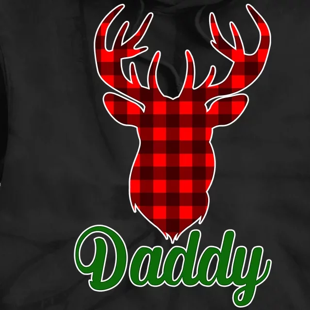 Matching Holiday Family Plaid Reindeer Daddy Tie Dye Hoodie