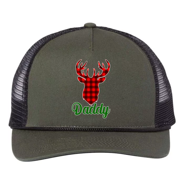 Matching Holiday Family Plaid Reindeer Daddy Retro Rope Trucker Hat Cap