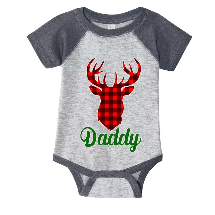 Matching Holiday Family Plaid Reindeer Daddy Infant Baby Jersey Bodysuit