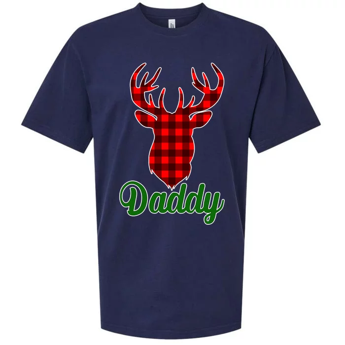 Matching Holiday Family Plaid Reindeer Daddy Sueded Cloud Jersey T-Shirt