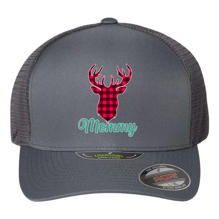 Matching Holiday Family Plaid Reindeer Mommy Flexfit Unipanel Trucker Cap