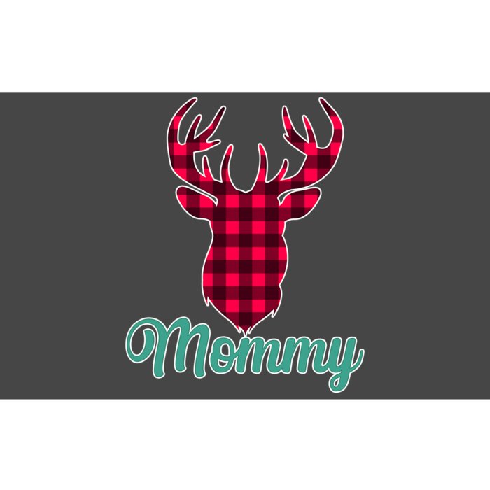 Matching Holiday Family Plaid Reindeer Mommy Bumper Sticker