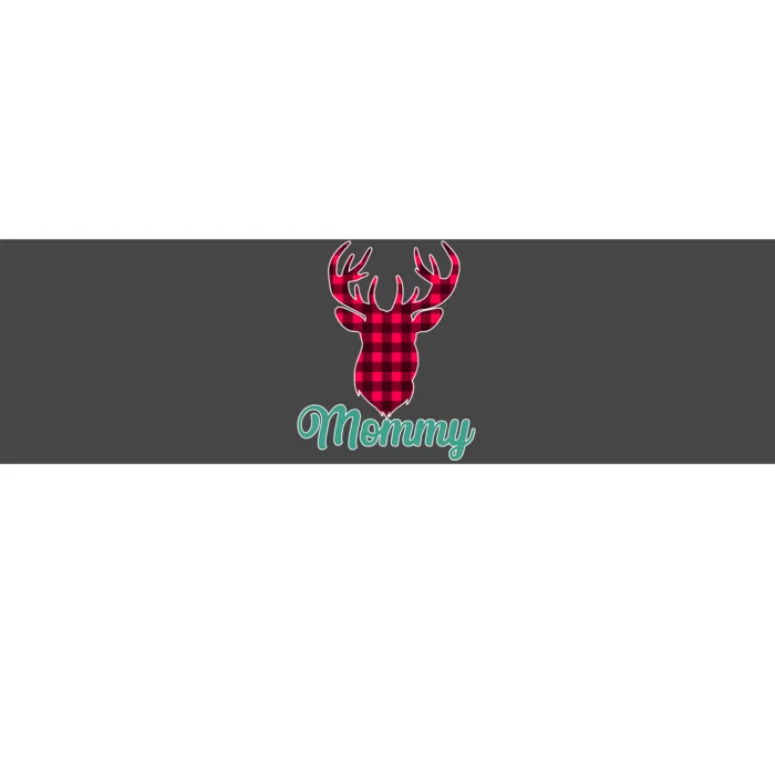 Matching Holiday Family Plaid Reindeer Mommy Bumper Sticker